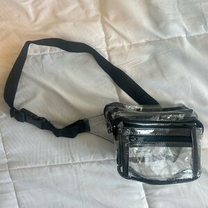 Amazon Clear Belt Bag with Black Trim